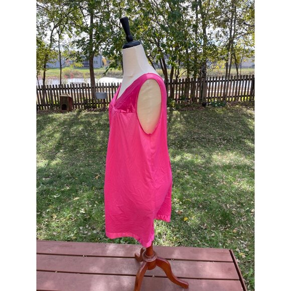 Vanity Fair Pink Nylon Sleeveless Nightgown XL Made In USA - Picture 3 of 10